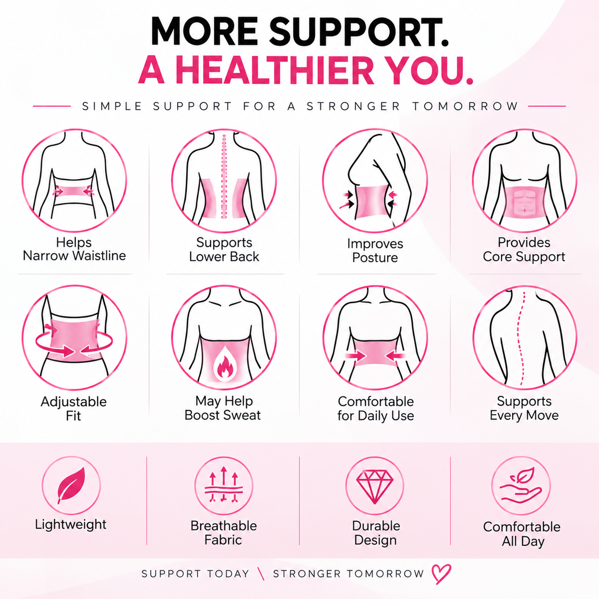 FitCurve Waist Support Belt