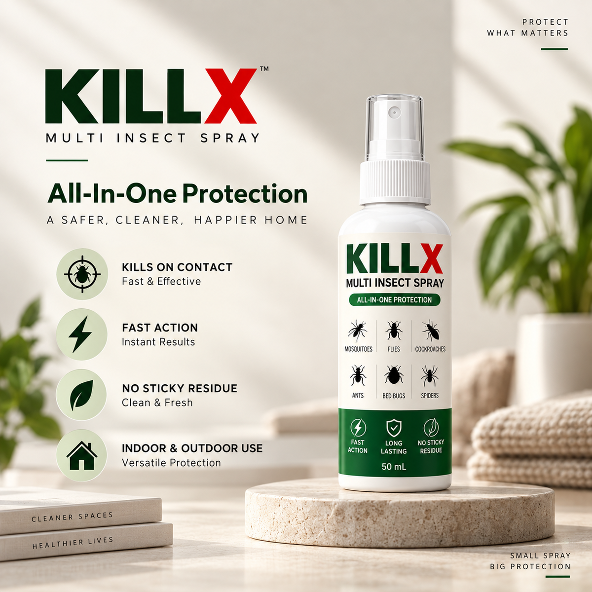 KillX Multi-Insect Spray — Pack of 3