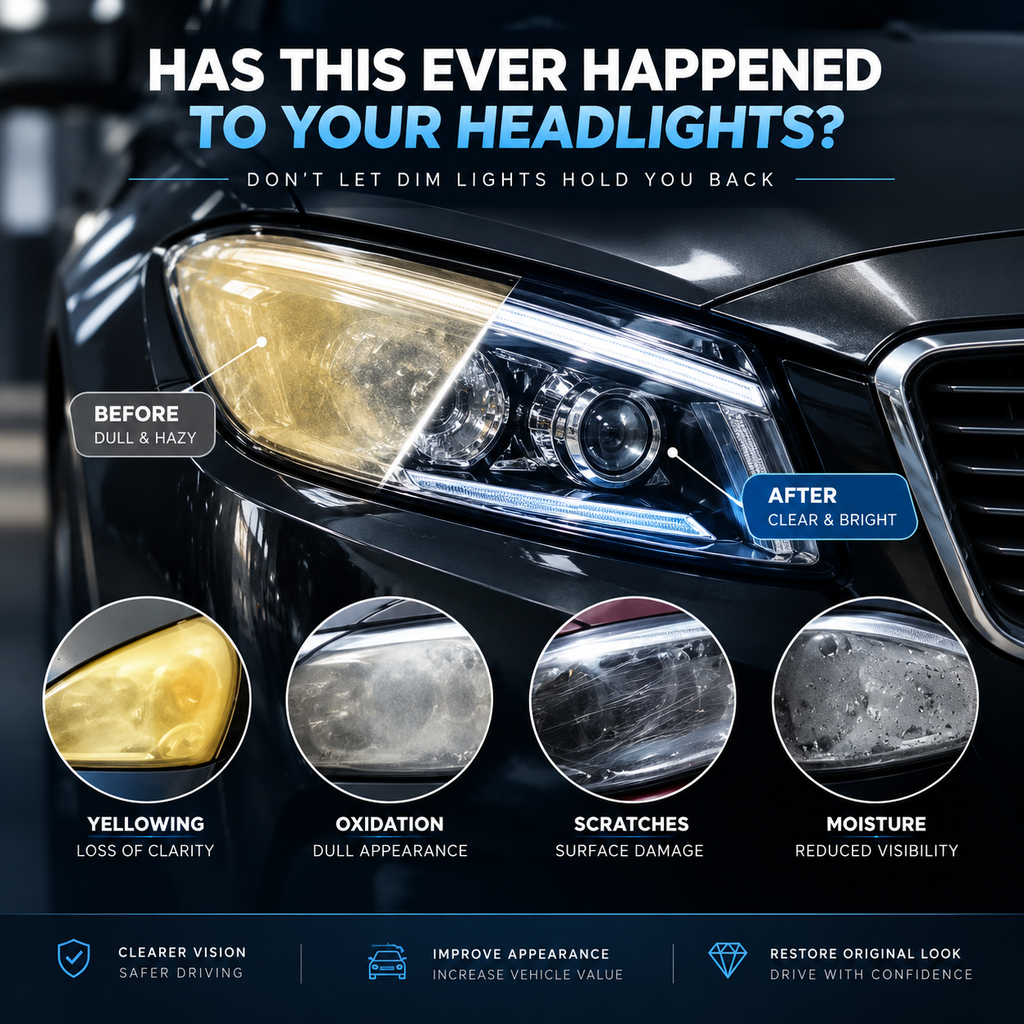 Car Headlight Polish & Scratch Remover — 2-Piece Pack