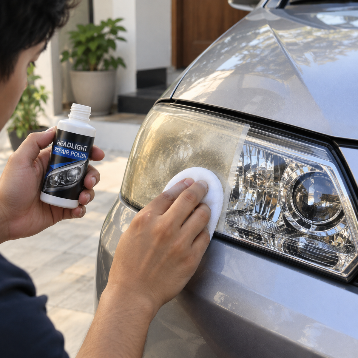 Car Headlight Polish & Scratch Remover — 2-Piece Pack