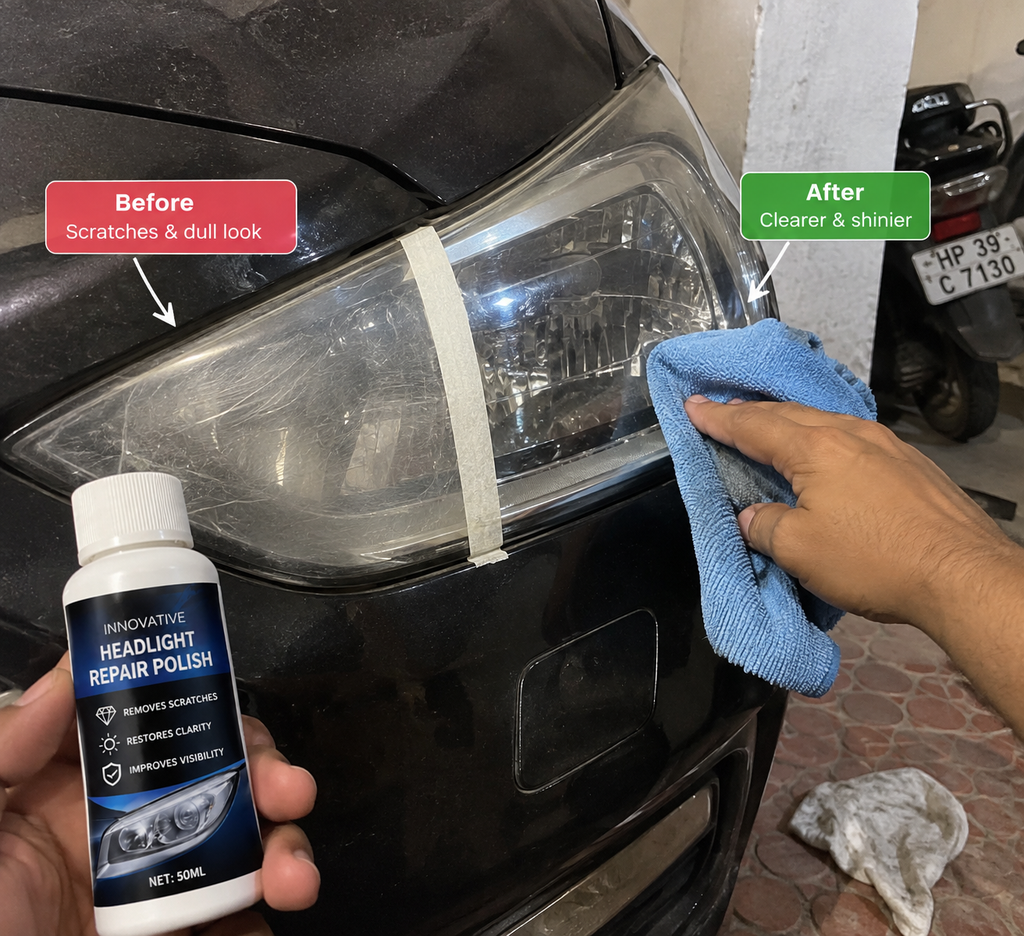 Car Headlight Polish & Scratch Remover — 2-Piece Pack