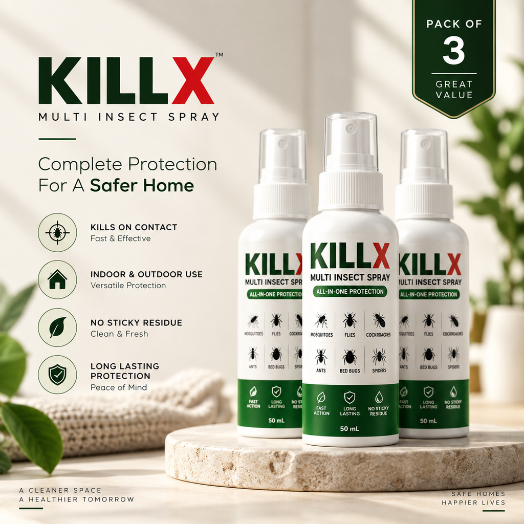 KillX Multi-Insect Spray — Pack of 3